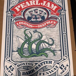 PEARL JAM 2024 BOSTON FENWAY PARK 9/15 & 9/17/24 TOUR POSTER AMES BROS